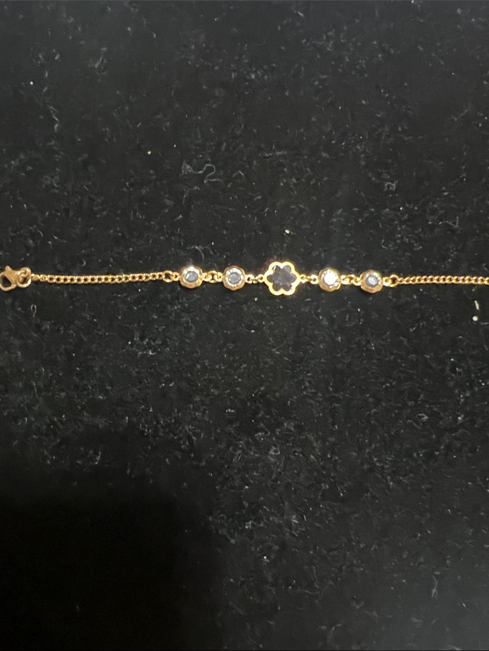 Gold-Tone Clover & Crystal Station Bracelet - Women's Jewelry